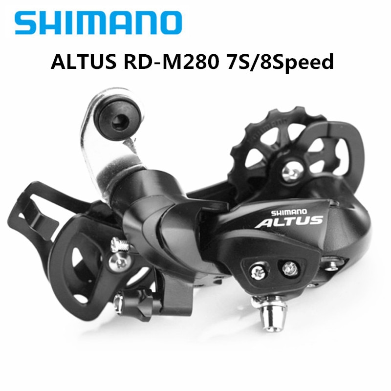 SHIMAN0 Altus RD-M280 Achter Mountainbike Compatibel 7S/8S/21S/24 Speed Achterderailleur zwart Originele