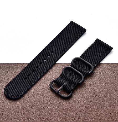 Horloge Band 22Mm Nylon Canvas Strap Voor Huawei Gt 2 GT2 Pro 2E Horloge Riem Vervangingen Honor Magic 1 2 46Mm Horloge Heren Riem: Black / For Huawei GT 46mm