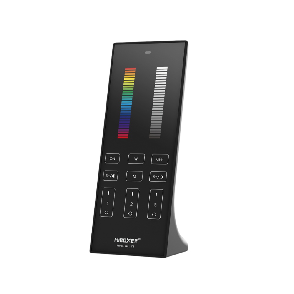 Miboxer  y1/y2/y3 lysstyrke/cct/rgb cct vertikal fjernkontroll  (2.4 ghz) fungerer med flere enheter samtidig vertikal design