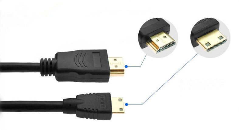 Hdmi til mini hdmi-kabelplugg 1080p hann-hann høyhastighets hdmi-kabel 1.5m til tv-kamera nettbrettprojektor