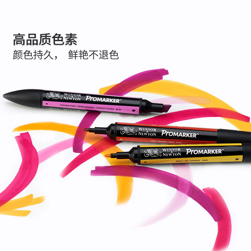 Winsor newton promarker 6/12 väriä taide tussi hieno kärki alkoholipohjainen markkeri kynät kaksipäiset kaksoismerkit animaatio