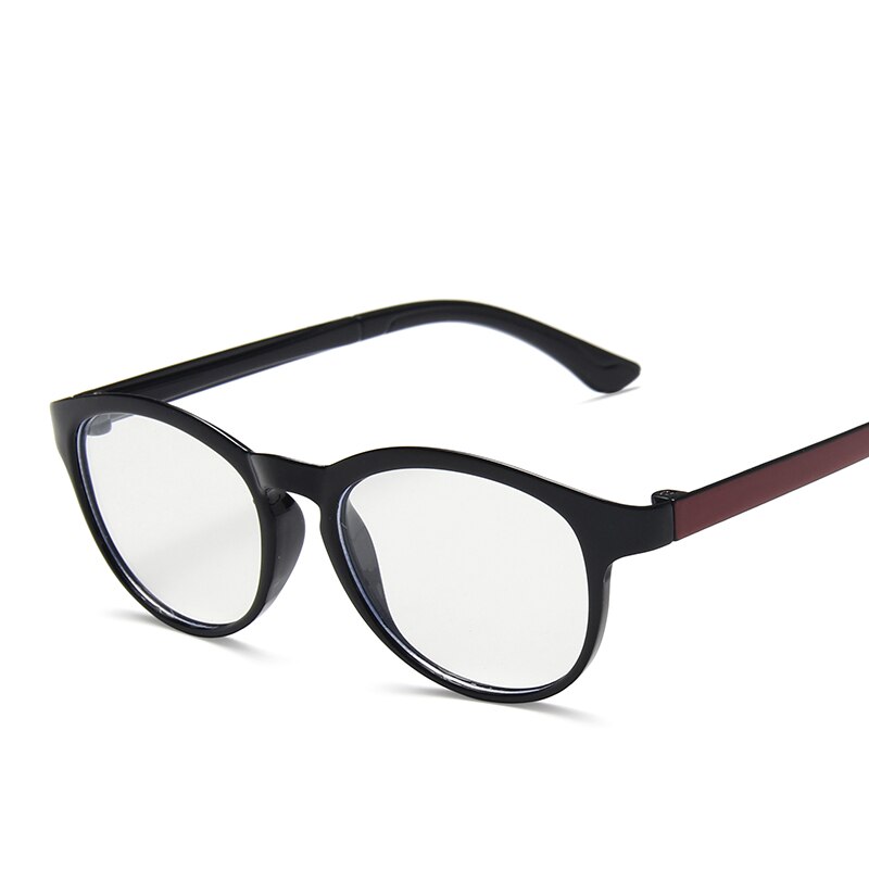 Round Kids Anti Blue Light Glasses Optical Frame Children Boys Girls Computer Transparent Eyeglasses Anti-UV Spectacles: black red