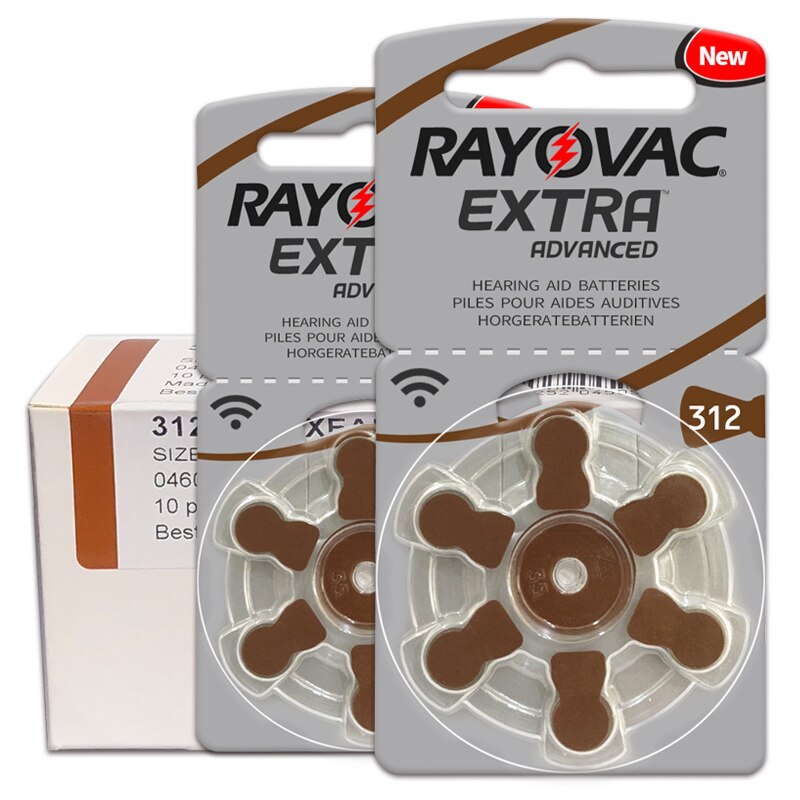 30 Pcs Rayovac Extra 1.45V Prestaties Gehoorapparaat Batterijen A312 312A ZA312 S312 PR41 Gehoorapparaat Batterij Zink Air 312 A312