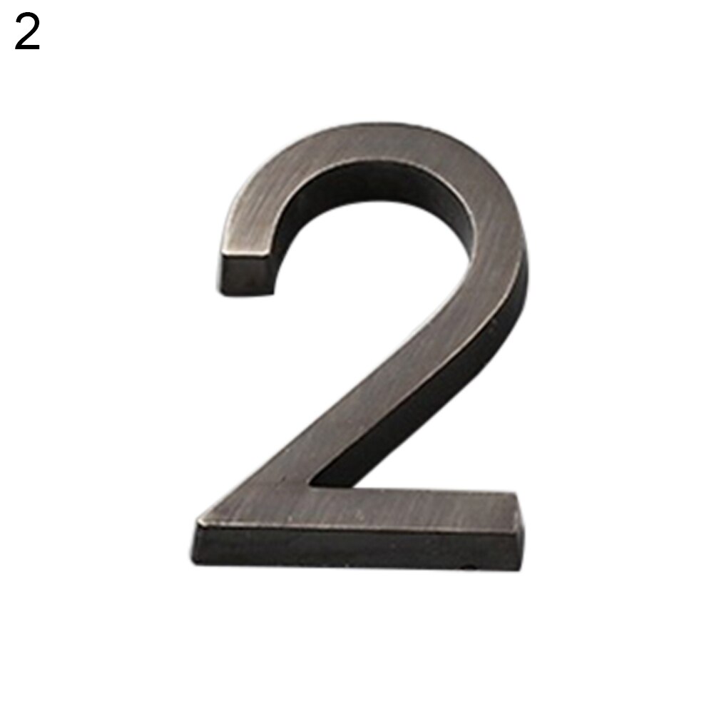 6cm Plated House Door Plaque Address Number Digit Figure Plate Sign Hotel Decor