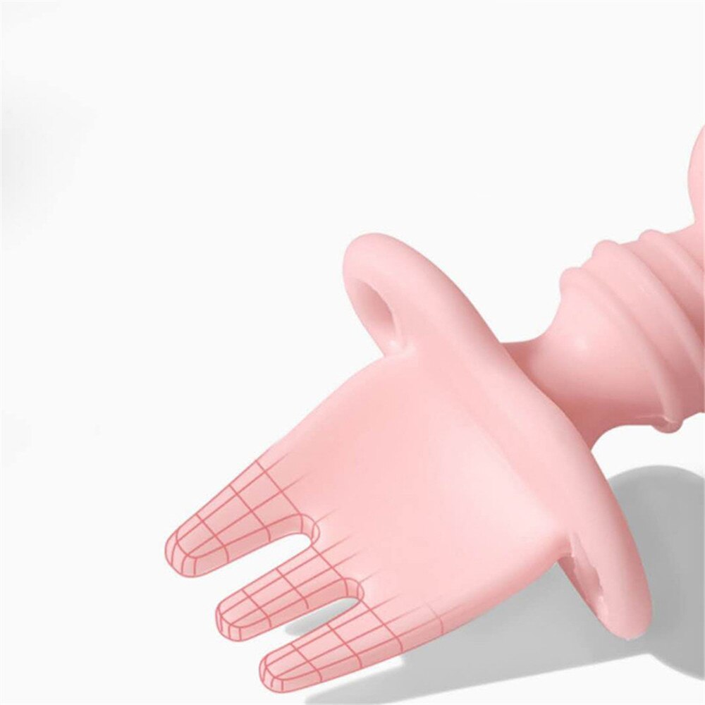 Baby training spork silicone see spoon fork fork spoon children cartoon small spork transparent PP box