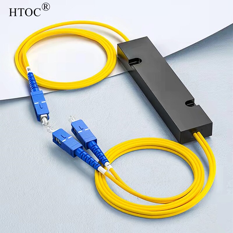 HTOC FTTH Fiber Optic PLC Splitter 1x2 SC Connector Singlemode Fiber Optical UPC Pigtailed Optical Branching Device: Default Title