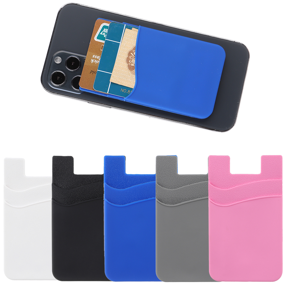 1Pc Siliconen Telefoon Wallet Case Zelfklevende Kaarthouder Universele Gsm-zakje Stok Op Creditcard Zakken portemonnee