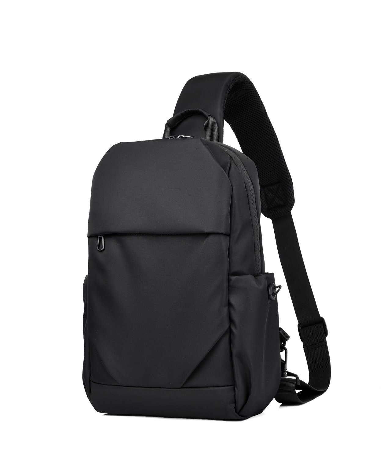 Brusttasche, einseitig um die schulter, herren, lässig, diebstahlsicher, gebürstet, schulter, diagonal, brusttasche, news, einseitig um die schulter, reisetasche: Schwarz