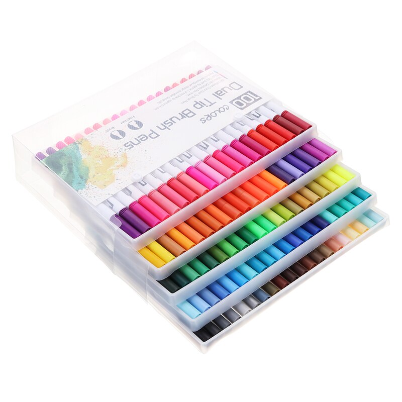36 Duale Brush Marker Mit Pinsel- Und Feinspitze – Ideal Für Handlettering & Kunst