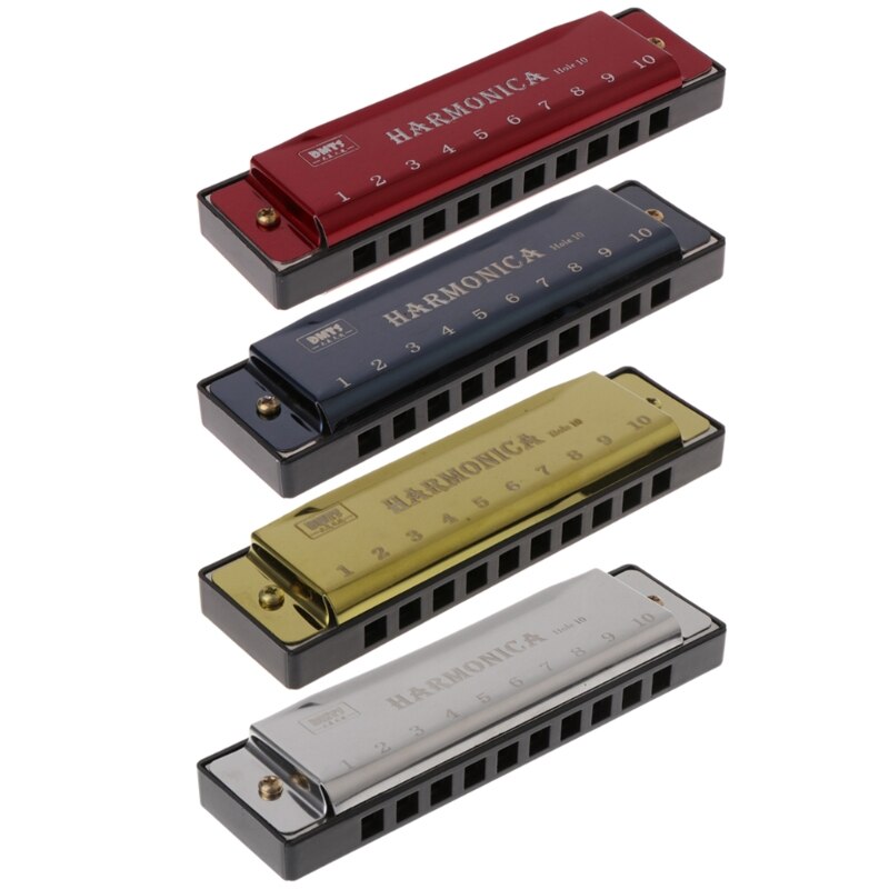 Homeland 10 Gaten Sleutel Van C Blues Harmonica Muziekinstrument Educatief Speelgoed Met Case