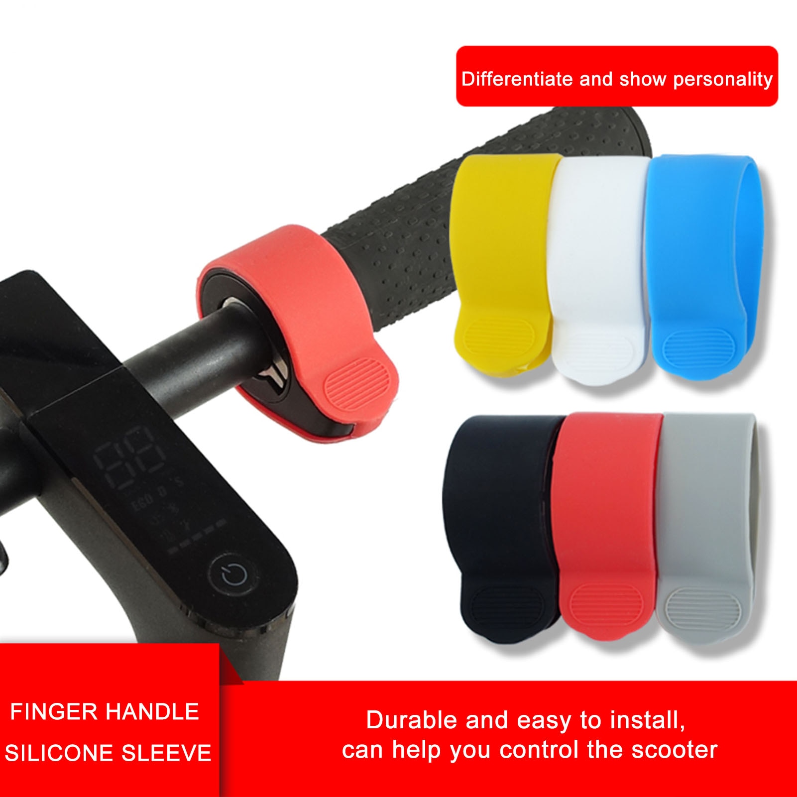 Durable Silicone Handlebar Sleeve Anti-Slip Braking Handlebar Silicone Protector For Xiaomi M365 Electric Scooter Accessories