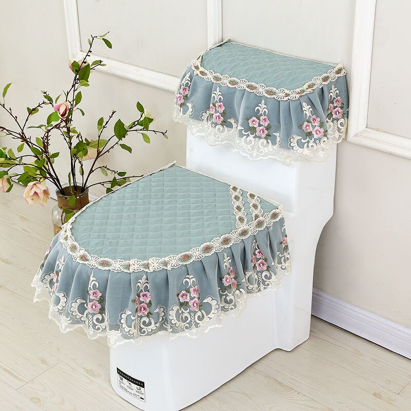 3 Teile/satz Wc Sitz Ring Wc Pad Verdickt Warme Wc Europäischen hoch-Klasse Wc Sitz Abdeckung einstellen: Stil D-Blau