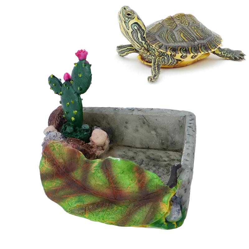 1Pcs Pet Food Bowl Reptile Drinking Dish Crawler Food Dish Pet Supplies for Reptile Tortoise Water Turtle Lizard Snake