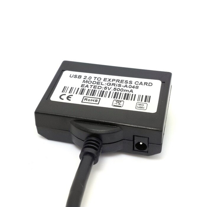 ExpressCard Express Card 34MM USB 2.0 usb2.0 to ExpressCard Adapter for Laptop Computer PC with LED and DC Power Jack