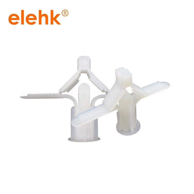 100pcs 10x45mm butterfly toggle anchors nylon wall anchor with nails