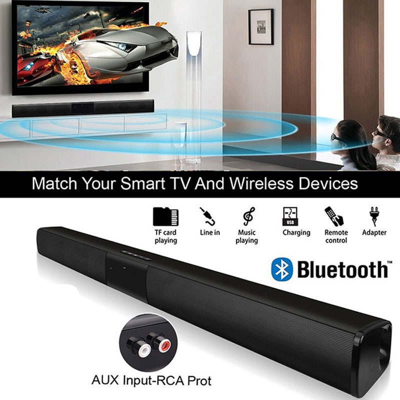 Wireless Sound Blaster Family Stereo Speaker TV Sound Bar Wired and Wireless Bluetooth 4.0 Home SoundBar Stereo for PC Theater