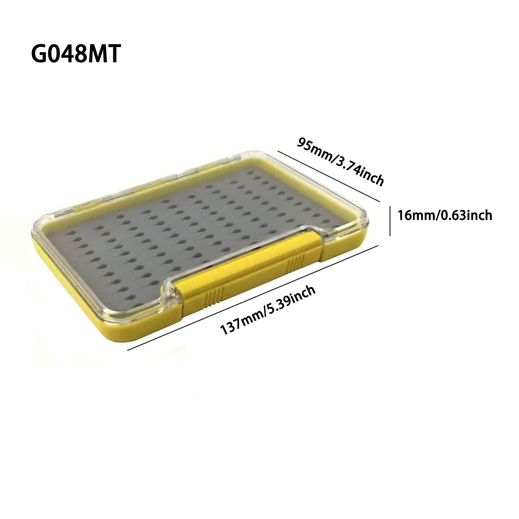 Aventik Waterproof Fly Box Flies Storage Box Silicone Pad Transparent Portabale Fishing Box: Red