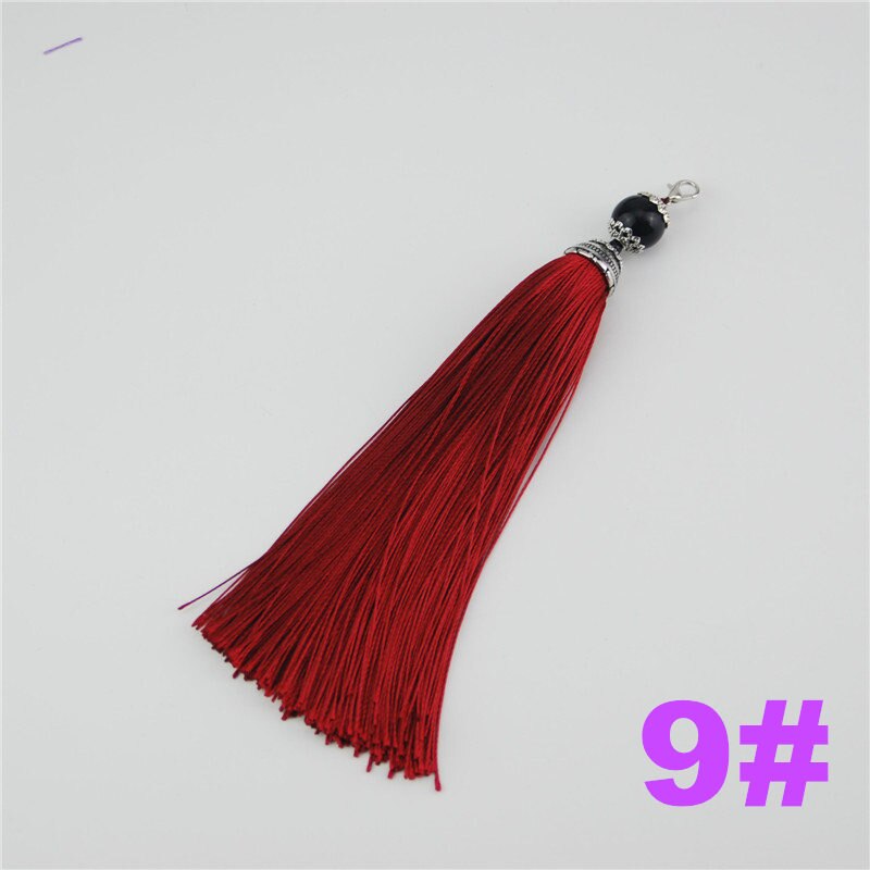Rayon Bead Tassels 15cm 10pcs Handmade Supplies For Jewelry Findings DIY Curtain Embellish Accessories Fringe LS019: 9 wine red