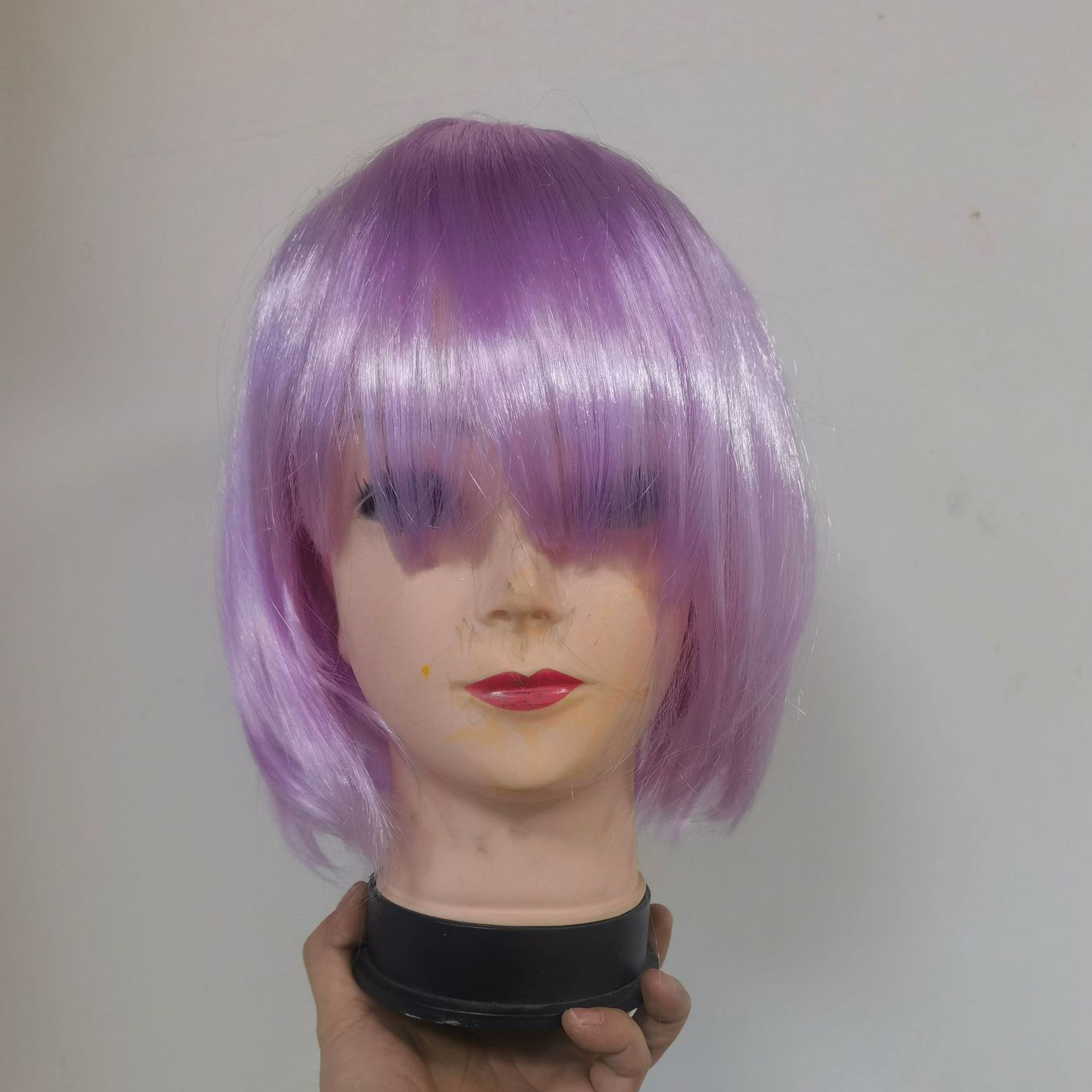 Peluca Bob para mujeres bonitas, pelucas Bob cortas, Natural, Cosplay de Halloween, pelucas de Anime, peluca sintética de colores bonitos para diaria de Navidad: Transparente