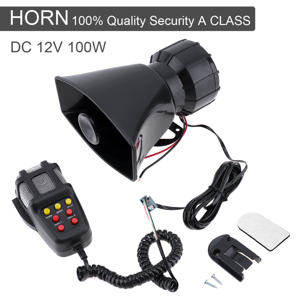Latest Tone Sound Car Emergency Siren Car Siren Horn Mic PA Speaker System Emergency Amplifier Hooter For Motorcycle Boat