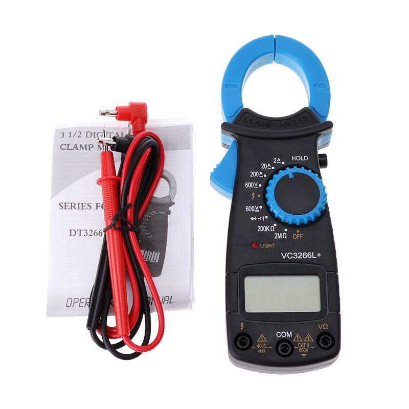 VC3266L+ Digital Clamp Multimeter AC/DC Voltage Amp Ohm Electronic Tester Meter