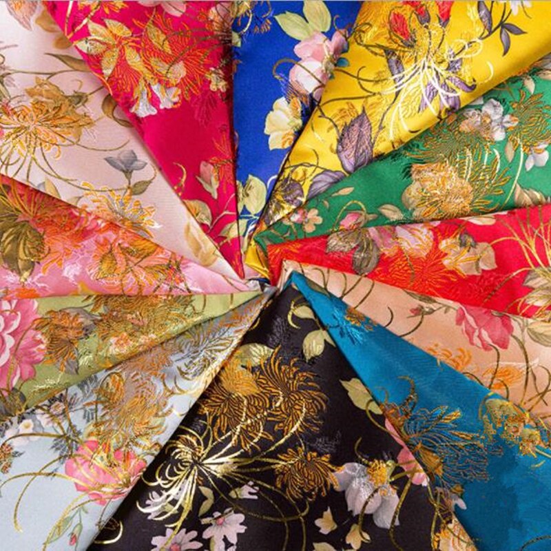 Jacquard polyester stof brokade kinesisk traditionel betydning stof til at lave smuk tegnebog