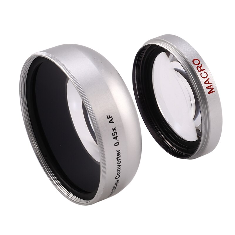 RISE-NEWYI Digital Lens Replacement 43mm 0.45X WIDE Angle + Macro Conversion LENS 43 0.45 Silver