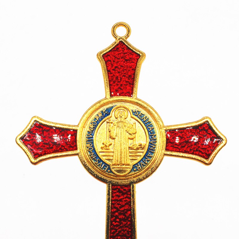 Jesus Cross Red Catholic Christ Orthodox Metal Church Utensils Wall Cross Christian