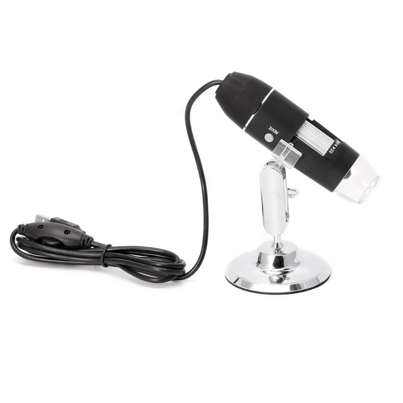 1600X USB Microscope numérique caméra Endoscope 8LED loupe avec support en métal