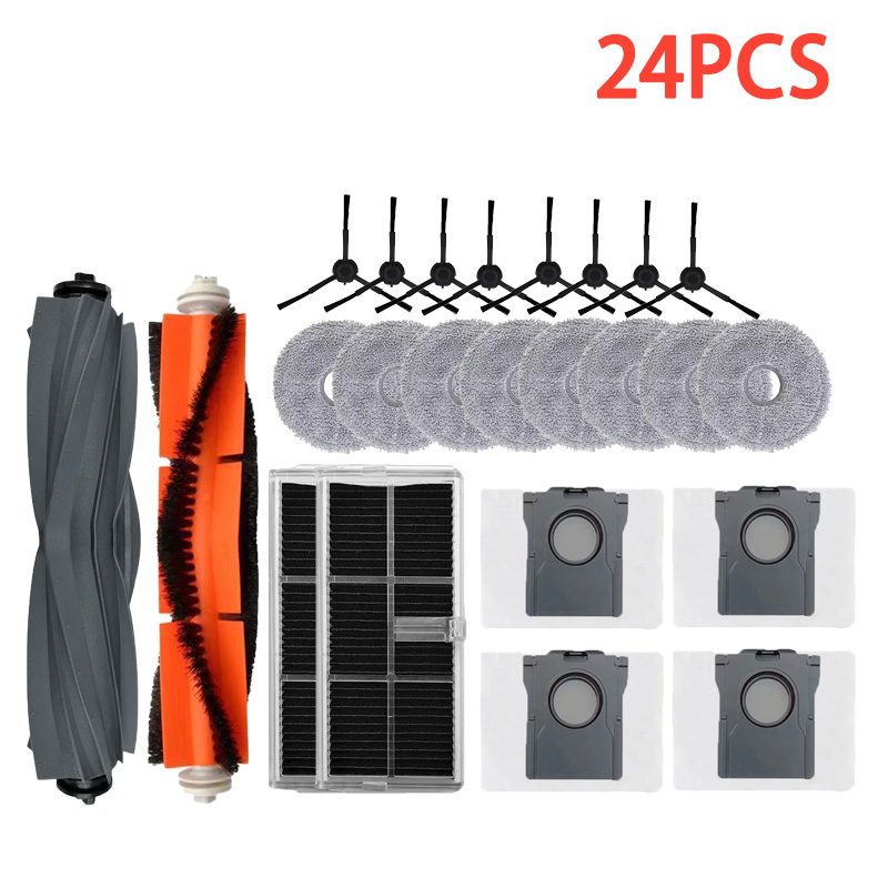 per Dreame L30 ultra accessori Mocio pad sacchetto per la polvere spazzola laterale principale in gomma filtro HEPA robot aspirapolvere parti di ricambio: Cioccolato