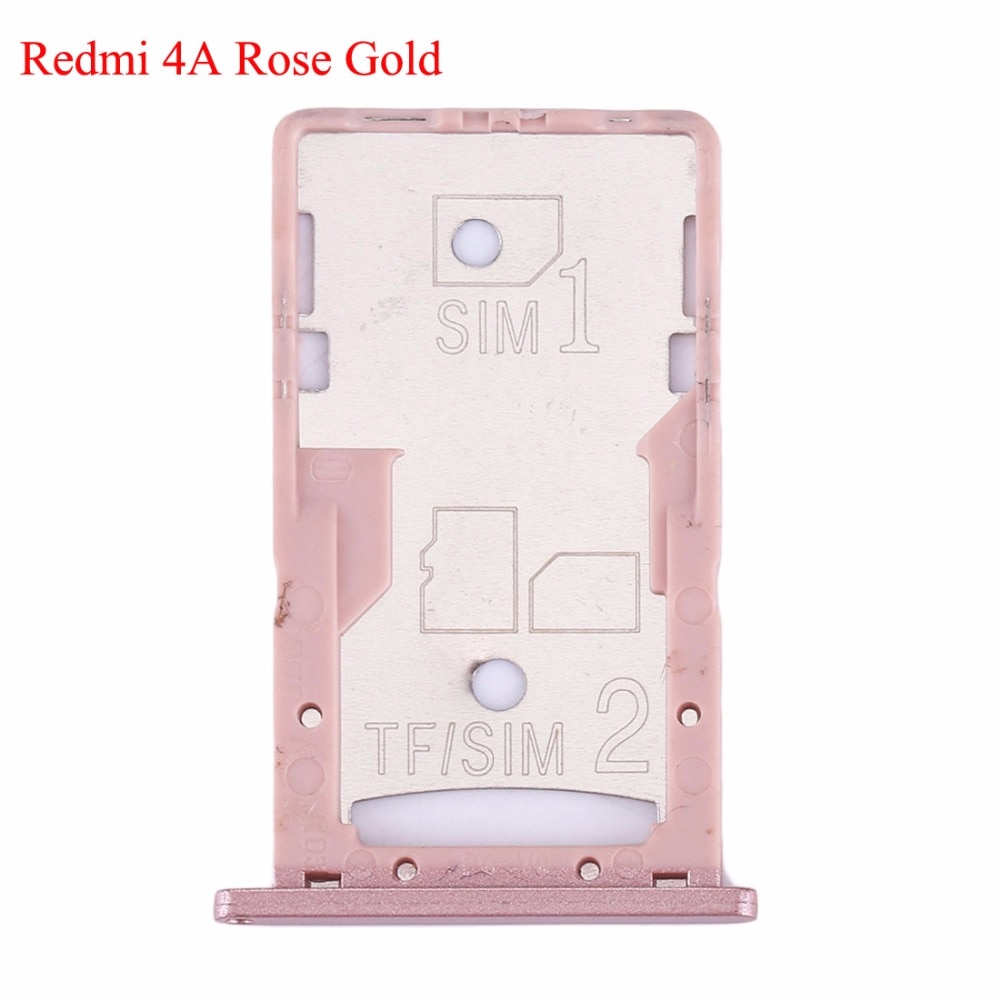 SIM Card Tray Socket Slot Holder Adapters Replacement Spare Parts for Xiaomi Redmi 4A / 4X SIM &amp; SIM / TF Card Tray Adapters