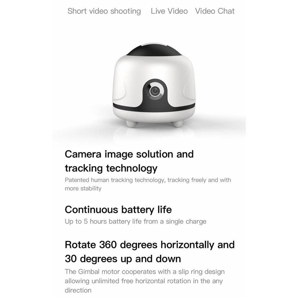 360 Degree Built-in Infrared Lens Automatic Face Tracking And Intelligent Pan Tilt Automatic Shooting Pan Tilt