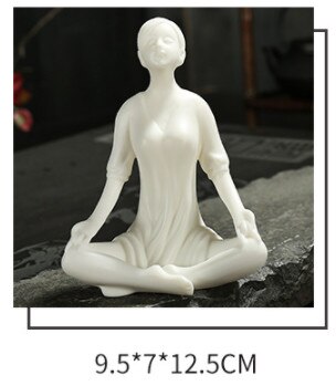 Adornos de té para mascotas de Yoga Kungfu, arcilla púrpura, arena, té para mascotas, accesorios de cerámica hechos a mano para el té, decoración del hogar, artesanías, herramientas para el té: Caqui oscuro