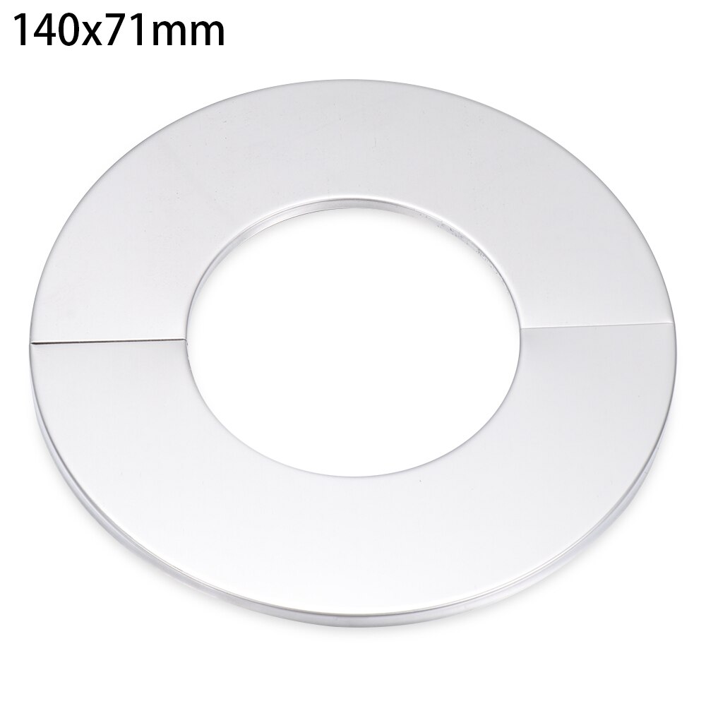 Self-Adhesive Shower Faucet Decorative Cover Stainless Steel Water Pipe Wall Covers Chrome Finish Bathroom Kitchen Accessories: 140x71x5mm