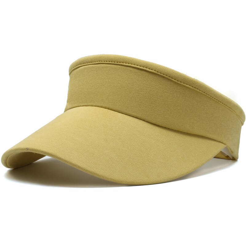 Summer Women Sun Visor Hat Outdoor Sports Running Baseball Cap Hats Beach Empty Hat: Yellow