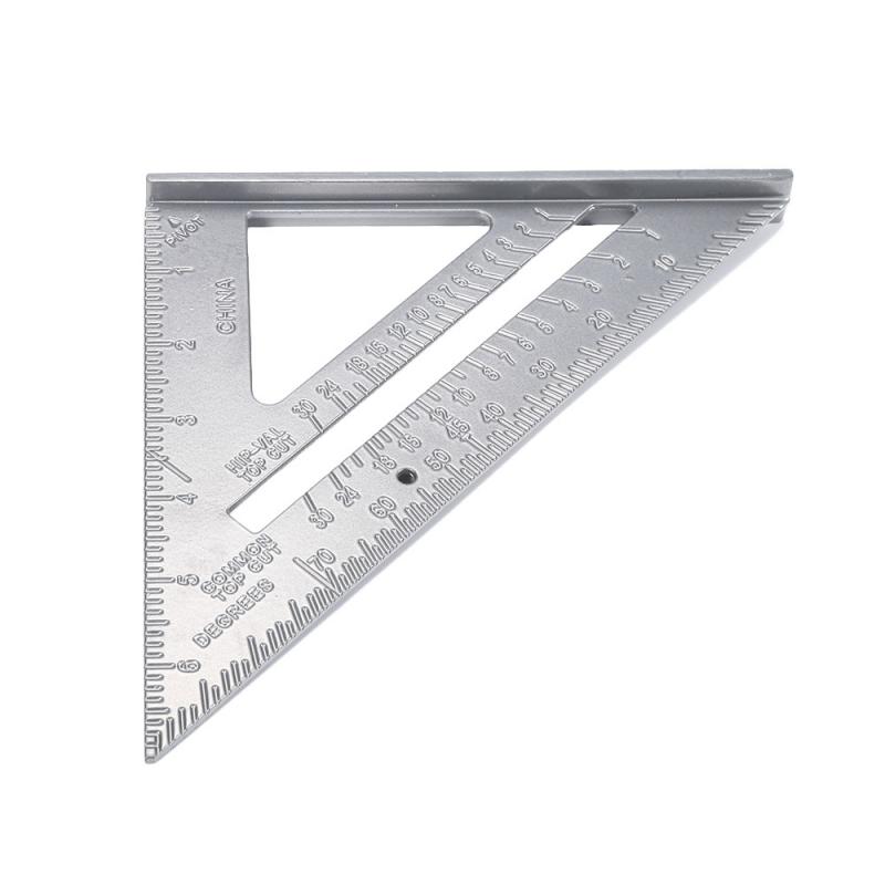 7 Inch Aluminum Alloy Measuring Ruler Gauges Speed Square Roofing Triangle Angle Protractor Trammel Measuring Tools