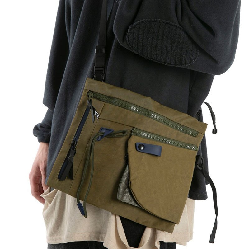 Funktion Männer Bote Taschen Streetwear Schulter Tasche Hochwertige Wasserdichte Reisetasche Männer Straße Stil Hüfte Crossbody Brust Tasche