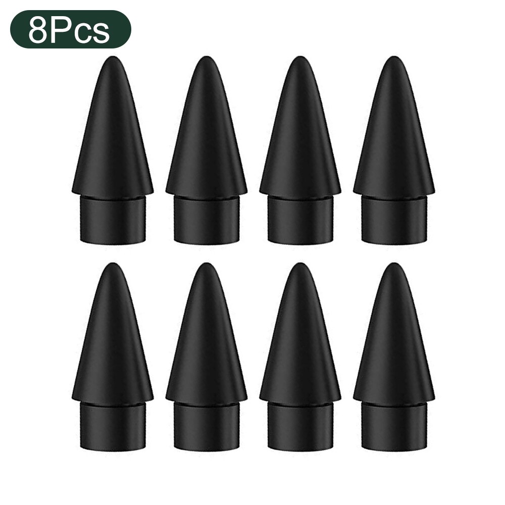 14/6/8Pcs Original Pencil Tip Replacement For Apple Pencil 1st 2nd Generation For Punta Apple Pencil Tip Spare Nib Replace top: 8 PCS Black