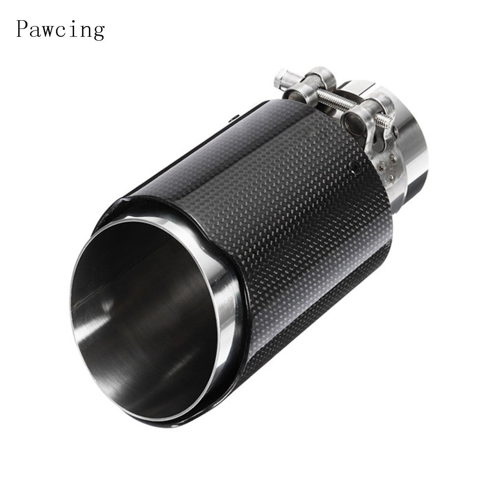Adapt Akrapovic Car Exhaust Systems matte Carbon Muffler Tip Tail End Universal Stainless stee Straight Flange Sandblasting for