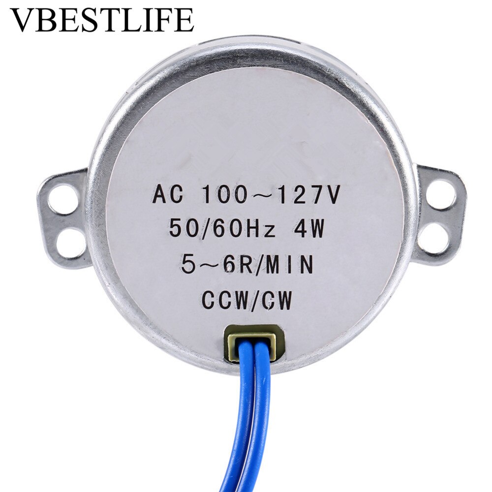 Synchronous Motor 50/60Hz AC 100V-127V Turntable Synchronous Synchron Motor 5-6RPM/MIN CCW/CW AC motor