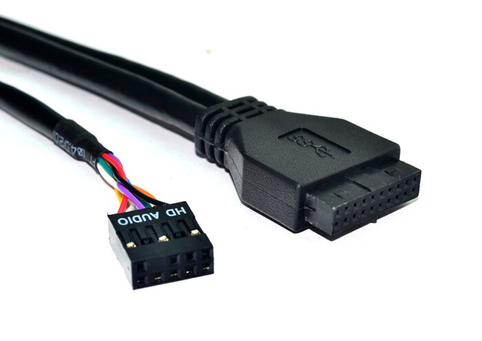 SP 3.5 "2 Porte USB 3.0 Hub con Uscita Audio HD + Mic Adattatore del Connettore, 20Pin Interno Da 3.5 Pollici Floppy Pannello Frontale Staffa