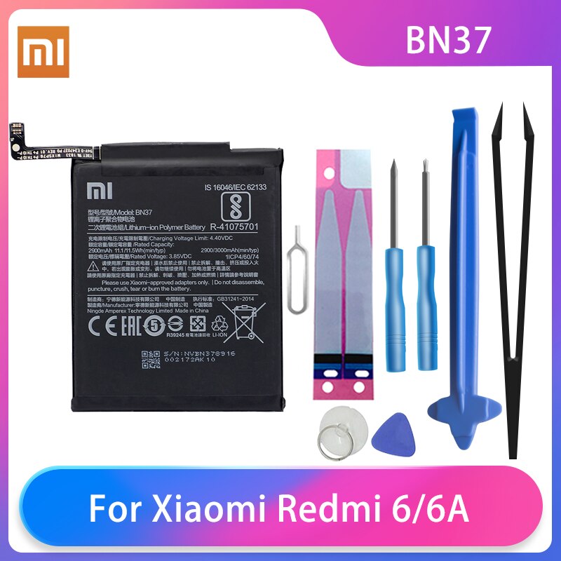 Original XiaoMi Phone Battery For Mi A3 CC9 Mi 5 6 8 9 8/9SE 8/9Lite Mi Max 1 2 3 Redmi 3 3S 4a 5a 6a 7a 8a 9a Batteries: For Redmi 6A