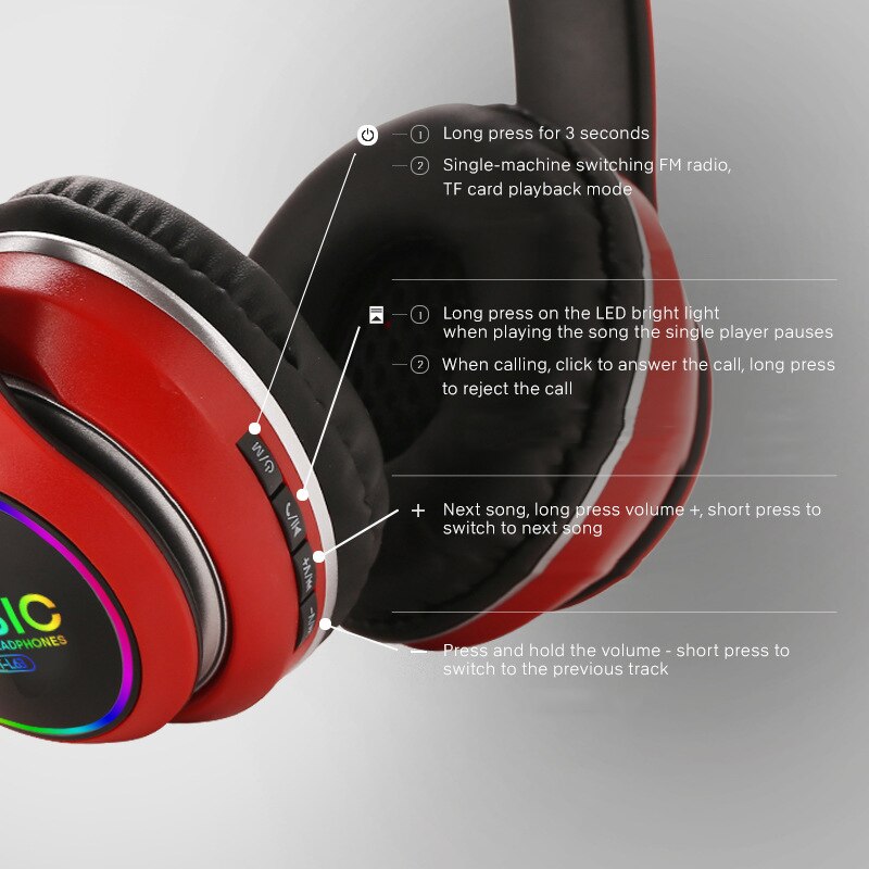 ST-L63 Foldable Over-Ear Headset Active Noise Canceling Wireless Bluetooth 5.0 Headphones HiFi Headphones For Video Game