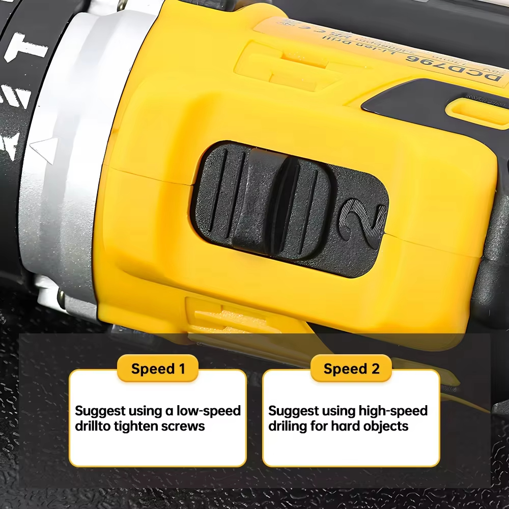 Dewalt DCD796 13 mm bürstenlose Schlagbohrmaschine, multifunktionaler Akkuschrauber, wiederaufladbar, 20-V-Akku, Elektrowerkzeuge