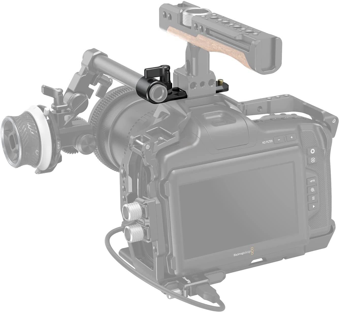 Smallrig stångklämma med nato-skena lätt och bärbar kompatibel med standard 15mm -stång och nato-klämma 3011