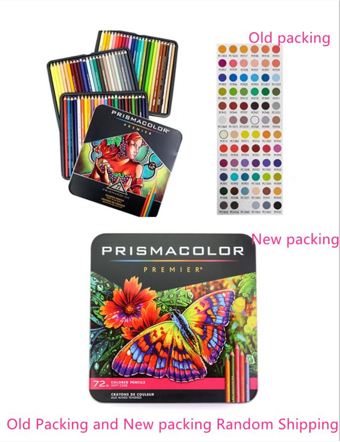 Yhdysvalloissa prismacolor sanford 24 36 48 72 150 öljy puuvärit lapis de cor tekniikan koulussa tarjonnan salainen puutarha kynä 4.0mm ydin tina laatikko