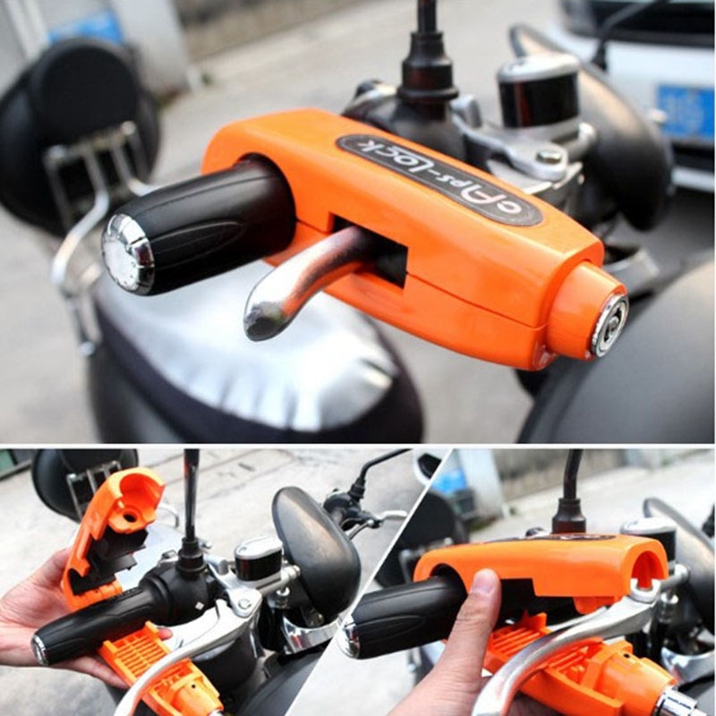 Universal Motorcycle Lock Scooter Handlebar Lock Brake Throttle Grip Anti Theft Protection Security Locks