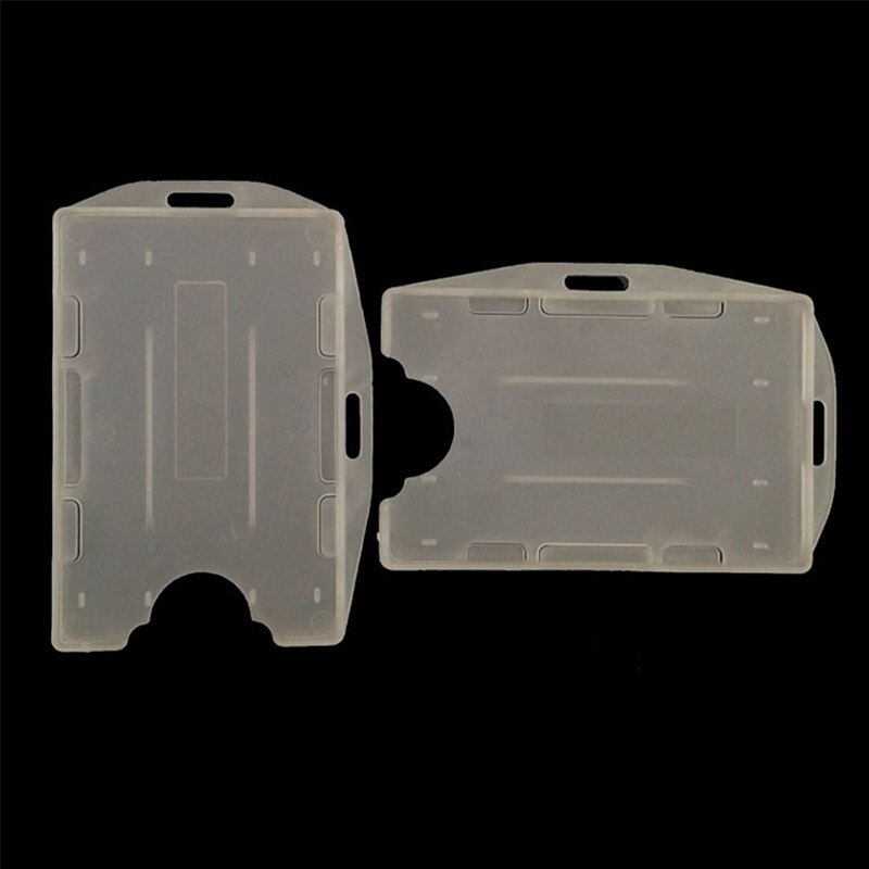 Pp Plastic Id Identification Card Holder Both Sides Of The Card Horizontal And Vertical Bidirectional Dual-Purpose Card Housin: 02