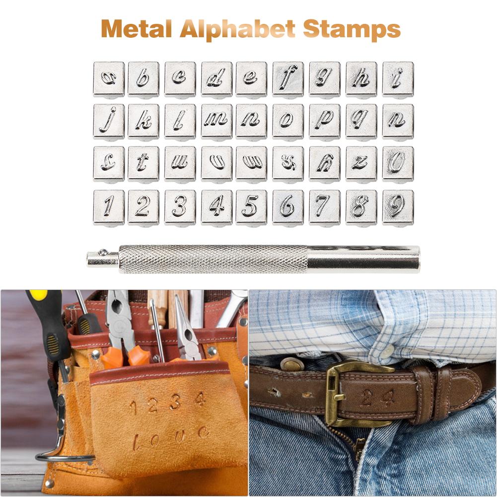 36 Pcs Staal Alfabet Nummer Stempel Punch Set Voor Leather Wood Craft Gereedschap Kit Metalen Lederen Punch Gereedschap Staming Leathercraft