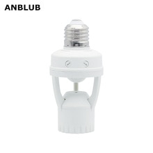 Anblub E27 Socket Pir Motion Sensor Lamphouder Licht Controle Infrarood Sensor Lampvoet Fitting 220V Voor Led Licht lamp Ampul